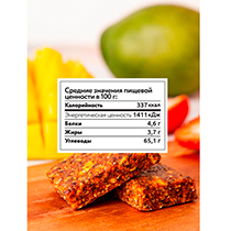 Батончик фруктово-ягодный "Манго-Клубника" 4fresh FOOD | интернет-магазин натуральных товаров 4fresh.ru - фото 5