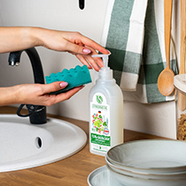 Гель-бальзам для мытья посуды и детских игрушек "Розмарин и листья смородины" Synergetic | интернет-магазин натуральных товаров 4fresh.ru - фото 3