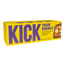 Батончик арахисовый в карамельном шоколаде Kick your energy | интернет-магазин натуральных товаров 4fresh.ru - фото 2